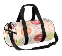 Delicious Doughnut Sports Gym Bag Duffel Bags Workout Lightweight Shoulder Weekender Bag Travel Duffel Bag for Men Women(Doughnut Print), Delicious Doughnut, 17.6(L) x 9(W) x 9(H) inch
