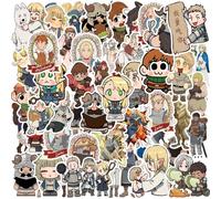 Delicious Dungeon Meshi Stickers, 50 Pcs Marcille Laios Figure Vinyl Waterproof DIY Sticker Decals for Party, Water Bottle Scrapbook Laptop Skateboard Computer for Teens Fans