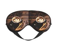 Delicious Heart Coffee Print Sleep Mask, Soft Breathable Eye Cover for Travel, Shift Work & Meditation