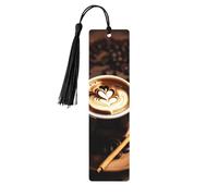 Delicious Heart Coffee Print Wooden Bookmarks Beautiful Notebook Accessories for Men Women Book Lovers