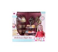 Delicious High Tea Party Set, 43 Pieces, Kids Tea Service with Pastries and Desserts, 3+ Years