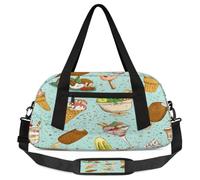 Delicious Ice Cream Kids Overnight Duffle Bags for Girls Boys, Cartoon Food Lightweight Sports Gym Bag for Kids，Small Overnight Weekender Carry on Travel Bags Dance Bag, Delicious Ice Cream, 18.5L x