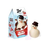 Delicious Melting Snowman Hot Chocolate Bomb with Milk Chocolate Chips and Mini Marshmallows - Christmas Gift Stocking Filler - 75g