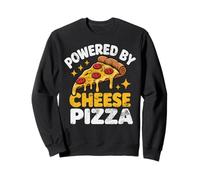 Delicious Pizza Lover Fun Powered By Cheese Pizza Sweatshirt