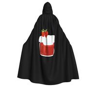 Delicious Strawberry Jam Halloween Hooded Cloak For Men And Women: Lightweight Polyester Cloak With Hood - Perfect For Cosplay, Halloween & Costume Parties