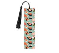 Delicious Sushi 1 Print 5pcs Wooden Bookmark for Men Women, Bookmarks with Tassel, Bookmarks Gifts for Book Lovers