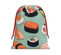 Delicious sushi 1 Print Christmas Drawstring Bags,Wedding Party Gifts wrapping bag,DIY Craft,Xmas,Presents