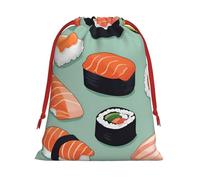 Delicious Sushi 1 Print Gift Drawstring Bag Reusable Pouch Festive Decor Party Favor Daily Storage Sack
