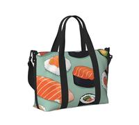 Delicious Sushi 1 Print Women Men Travel Hand Bag for Foldable Portable Tote for Weekend Trips Travel