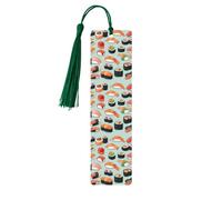 Delicious Sushi Print 5pcs Wooden Bookmark for Men Women, Bookmarks with Tassel, Bookmarks Gifts for Book Lovers