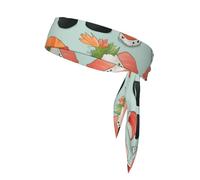 Delicious Sushi Print Sport Head Ties Headbands Bandanas Workout Hair Band Athletic Sweatbands for Running Tennis