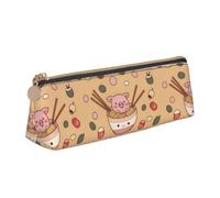Delicious Sweet Ramen (1)Advanced Leather Triangular Pencil Case-Full Printed Design, Cross-Textured Pvc Leather Shell, 100% Polyester Fiber Lining, Compact And Stylish, Can Store Pen Art Supplies.