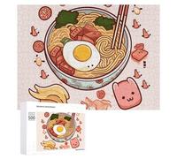 Delicious Sweet Ramen 500 Piece Jigsaw Puzzle for Adults Challenging Puzzles for Cognitive Workout Unique Shaped Jigsaw Puzzle Relaxing Gift Home Wall Decor