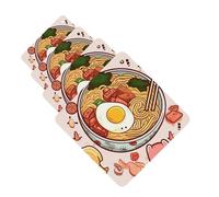 Delicious Sweet Ramen Car Air Freshener Cards Set of 4 Pieces Long Lasting Hanging Scented Cards for Bedroom Wardrobe Car Aromatherapy Tablets for Men Women Rearview Mirror Pendant