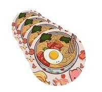 Delicious Sweet Ramen Car Air Freshener Cards Set of 4 Pieces Long Lasting Hanging Scented Cards for Bedroom Wardrobe Car Aromatherapy Tablets for Men Women Rearview Mirror Pendant