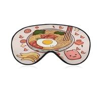 Delicious Sweet Ramen Sleep Mask,Adjustable Strap Sleeping Mask, Complete Light Blocking Sleep Shade Cover,Soft Breathable Comfortable Blindfold for Women and Men