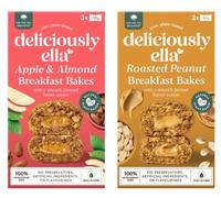 Deliciously ella Breakfast Bakes, Apple & Almond and Roasted Peanut, 100% Plant-Based.