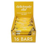 Deliciously Ella Lemon & Poppyseed Oat Bar (16 x 50g Bars) - Healthy Flapjack & Snacking - Oat & Cereal Bar - Natural Ingredients, Healthy Snack, Gluten Free & Vegan