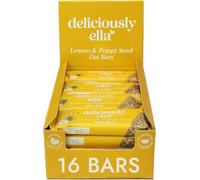 Deliciously Ella Lemon & Poppyseed Oat Bars, 50 g (Pack of 16) | Gluten Free Vegan Flapjacks Made With Natural Ingredients, Perfect Snack On-The-Go