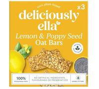 Deliciously Ella Oat Bars 3 x 50g | Natural Plant-Based Snack Bars | Gluten-Free Oats | Vegan | No Added Refined Sugar | Healthy Snack Pack (Lemon & Poppy Seed)