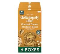Deliciously Ella - On-the-go Breakfast Bakes (6 x Multipacks), Bars & Baked Oats, Vegan, High in Fibre, Healthy Breakfast (6 Cases (18x50g Bars), Roasted Peanut)
