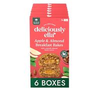Deliciously Ella - On-the-go Breakfast Bakes (6 x Multipacks), Bars & Baked Oats, Vegan, High in Fibre, Healthy Breakfast (6 Cases (18x50g Bars), Apple & Almond)