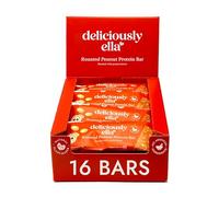 Deliciously Ella Roasted Peanut Butter Protein Bar Snack - Vegan & Gluten Free - 16 x 40g Bars - Healthy on-the-go Snack - Pre & Post Gym Fuel