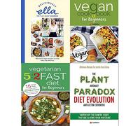 Deliciously ella the plant based cookbook [hardcover], vegan cookbook for beginners, vegetarian 5 2 fast diet and anomaly paradox 4 books collection set