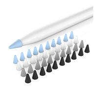 Delidigi 40 Pack Apple Pencil Tips Cover Protector Silicone Nibs Cover Caps Accessories Compatible with Apple Pencil Pro 1st/2nd Gen and iPencil USB C, iPad Pro 11/12.9 inch (Blue, Black, Grey, White)