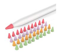 Delidigi 40 Pack Apple Pencil Tips Cover Protector Silicone Nibs Cover Caps Accessories Compatible with Apple Pencil Pro 1st/2nd Gen and iPencil USB C, iPad Pro 11/12.9 inch (Purple+Green+Orange+Red)