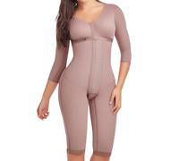 DELIE Fajas Colombianas Moldeadoras 103 Shapewear Bodysuit, High Compression Shapewear Tummy Control, Cocoa, XS