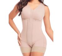 DELIÉ High Compression 086 Shapewear Tummy Control Fajas Colombianas Moldeadoras Extra Firm Shaper for Women, Beige, XXS