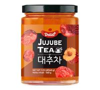 Delief Korean Traditional Fruit Tea Paste - 560g Jar - Choose from Jujube, Ginger, or Citron (Yuzu) Flavour - Authentic Korean (Jujube Tea)