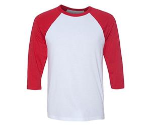 Delifhted Adult 3/4 Sleeve Blended Baseball Tee