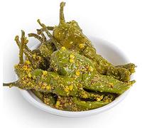 Delight Foods Rajasthani - Athana Mirchi Green 250g Marwari Pickles and Chutney | Pure Mustard Oil | Achaar | Stuffed Green Chili Pickle | No Citric Acid