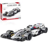 DelightCube Technology Sports Car Model Kit Formula F1 Car 1:14 Scale Building Set, 1099 Pieces Supercar Racing Vehicle Construction Toys, Collectible Model Kit for Adults and Kids (White)