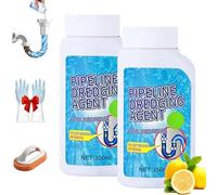 Delighteal Drain Cleaner, Powerful Pipe Dredging Agent, For Kitchen And Toilet Pipelines (2pcs)