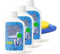 Delighteal Drain Cleaner, Powerful Pipe Dredging Agent for Kitchen and Toilet Pipelines, Sink Drain Clog Remover (3PCS)