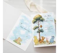 Delightful A5 Mother's Day card featuring Winnie the Pooh and his beloved friends, Piglet, Tigger, and Eeyore with the How Do You Spell Love quote
