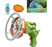 Delightful Dinosaur Bubble Blaster for Kids, Dino Bubbles for Kids, Kiddie Corner, Electric Children's Fan Dinosaur Bubble Machine for Boys Girls (Green)