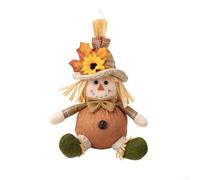 Delightful Fall Themed Doll Soft Plush Scarecrow for Enhancing For Your Thanksgiving Decor at Home or Office (A)