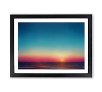 Delightful Seascape At Sunset Framed Print | A4 Black Framed Wall Art | Ready to Hang | Modern Landscape Picture | Living Room Bedroom Lounge Office