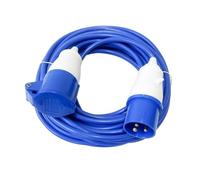 Delightful UK 14m Caravan Hook Up Cable - 240V 16A 16 Amp Camping Extension Lead with 3 Pin Plug Mains Electric - Blue