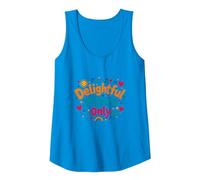Delightful Vibes Only: Cheerful Positivity for All Ages Tank Top, Women, Sapphire, S
