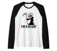 Delightfully Grim Reaper Soul Harvester Raglan Baseball Tee