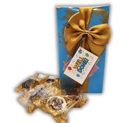 DELIGHTORA Well Done Belgian Chocolate Gift Box (250g) - Luxury Blue & Gold Wrapped Ballotin with Bow - 16 Assorted Praline Chocolates - Premium Belgian Sweets Gift to Celebrate Special Moments