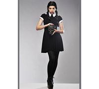 Delights Adult Ladies Wednesday Style Gothic Fancy Dress Costume XS (UK6-8)
