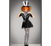 Delights Womens Gothic Black and White Mad Hatter Costume