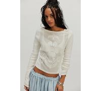 Delilah Long Sleeve Top at Free People in Clean Ivory, Size: Large - female