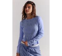 Delilah Long Sleeve Top at Free People in Poplin Blue, Size: Medium - female